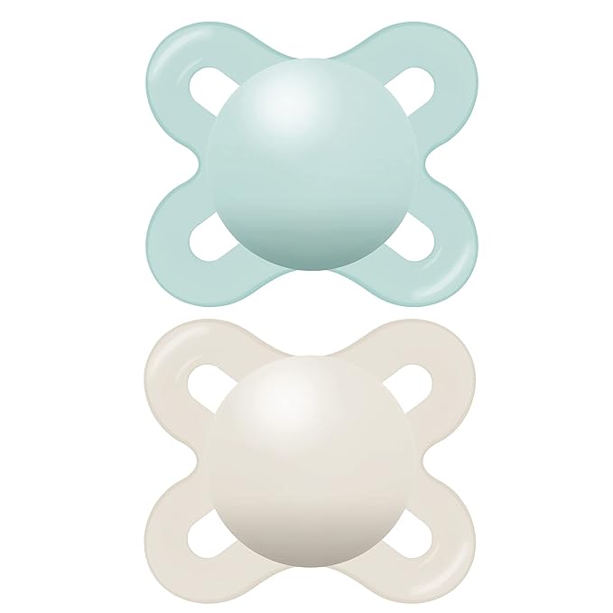 MAM Comfort and Original Start Matte Baby Pacifiers, 100% Silicone, 0-3 Months, Unisex, Pack of 4 and Pack of 2