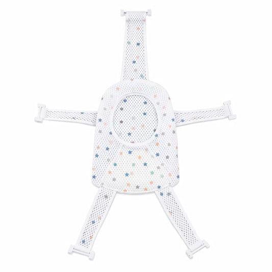 Bath Seat Support, Five Corner Net Baby Bath Tub Seat Cushion Skid Proof Universal Breathable Mesh Soft Headrest Baby Net for Infant (Star)