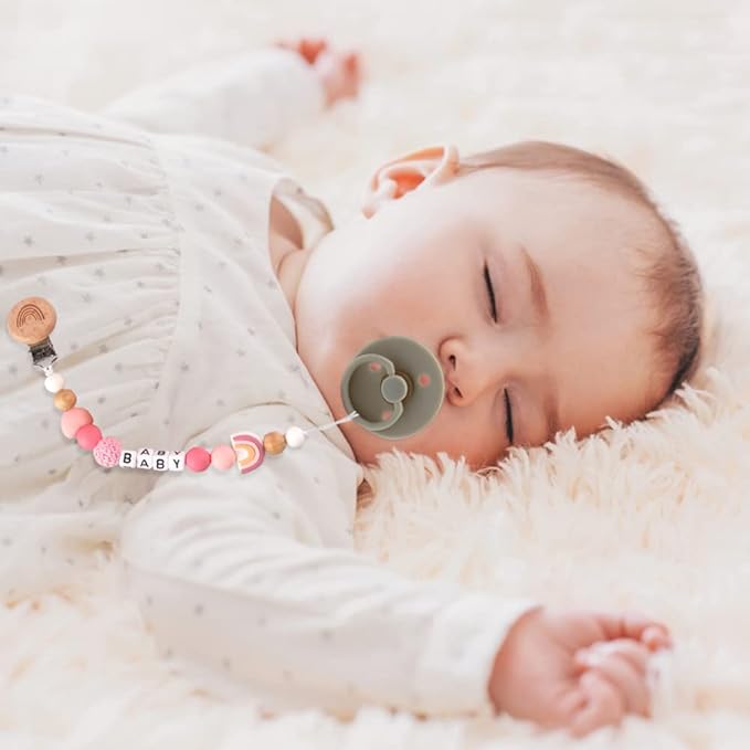 Custom Pacifier Clip with Customized Name Customized Stroller Clip Holder with Name Personalized Pacifier Holder