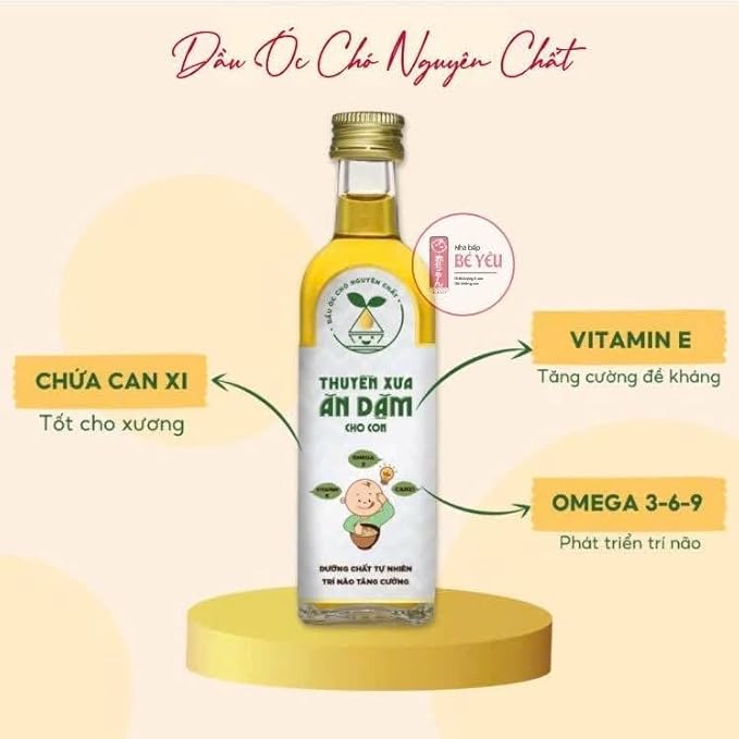 Thuyen Xua Baby Nutritional Oil Set, 4 Bottles x 65ml, Extra Virgin Olive Oil Made in Italy, Omega 3-6-9 & Vitamins