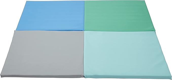 ECR4Kids SoftZone Quad Fold-N-Go Activity Mat, Folding Playmat, Contemporary