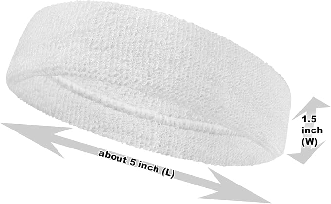 COUVER Baby Infant Terry Solid Color Headband/Terry Cloth Head Band - 4 Pieces