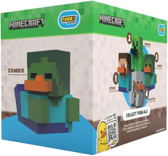 TUBBZ Boxed Edition: Minecraft - Zombie Cosplaying Rubber Duck Vinyl Figure