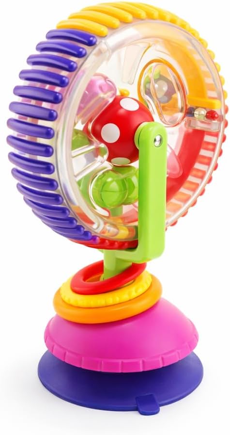 Keenso Three Color Rotating Wheel Model, Baby Stroller Toy Strengthen Fine Motor Skills for Infant