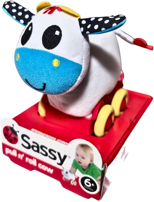Sassy Pull N' Roll Toy, Cow by Sassy