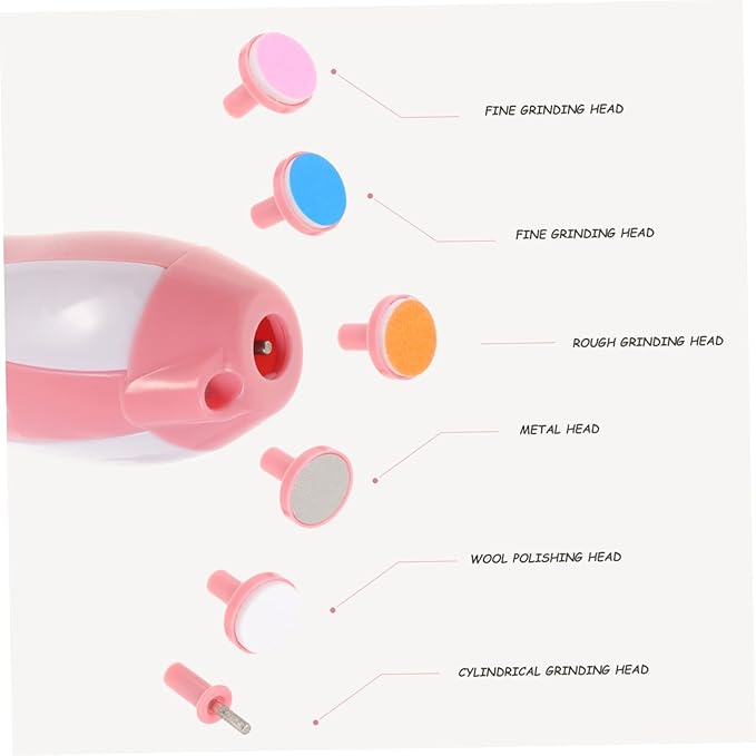 1set Electric Nail File for Boys and Girls Lightweight Ergonomic Manicure Tool Electric Nail Trimmer for and Portable
