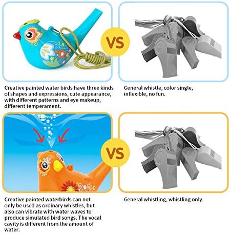 1Pcs Coloured Drawing Water Bird Whistle Bathtime Musical Toy for Kids Early Learning Educational Children Gift Toy Musical Instrument