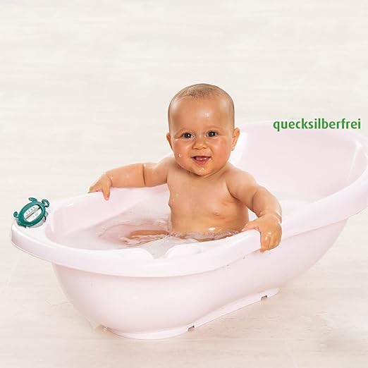 Reer Turtle Baby Thermometer for Bath, Child-Proof Bath Thermometer, Green