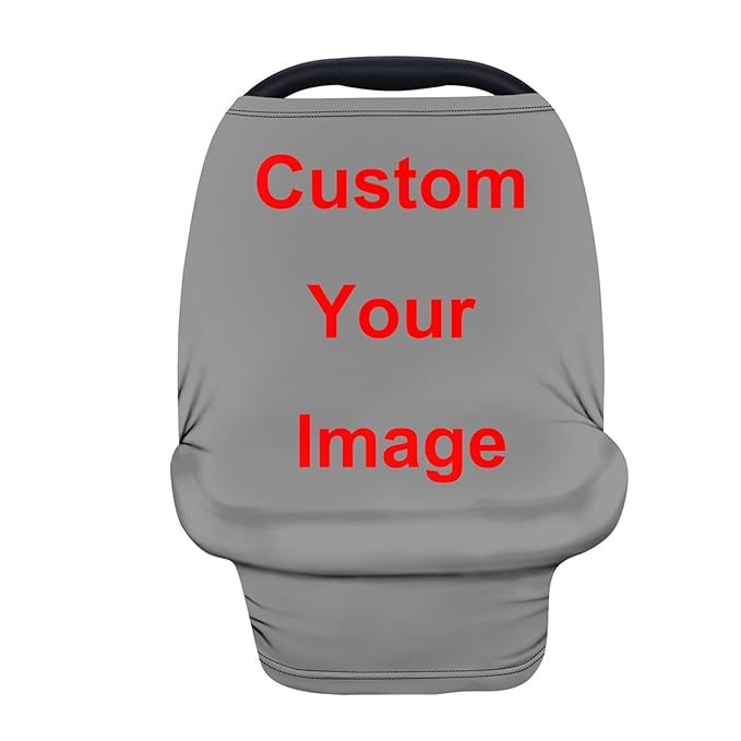 ZFRXIGN Customized Nursing Cover Personalized Scarf Car Seat Covers for Babies Infant Carseat Canopy Multi-Use Baby Shower Gifts Your Picture Name Text Here