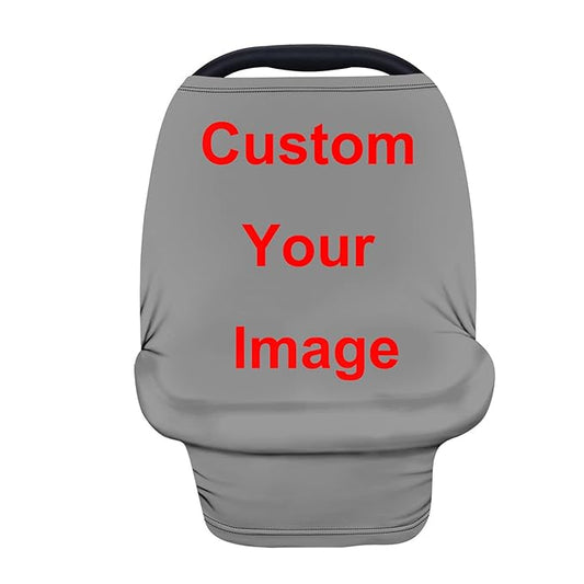 ZFRXIGN Customized Nursing Cover Personalized Scarf Car Seat Covers for Babies Infant Carseat Canopy Multi-Use Baby Shower Gifts Your Picture Name Text Here