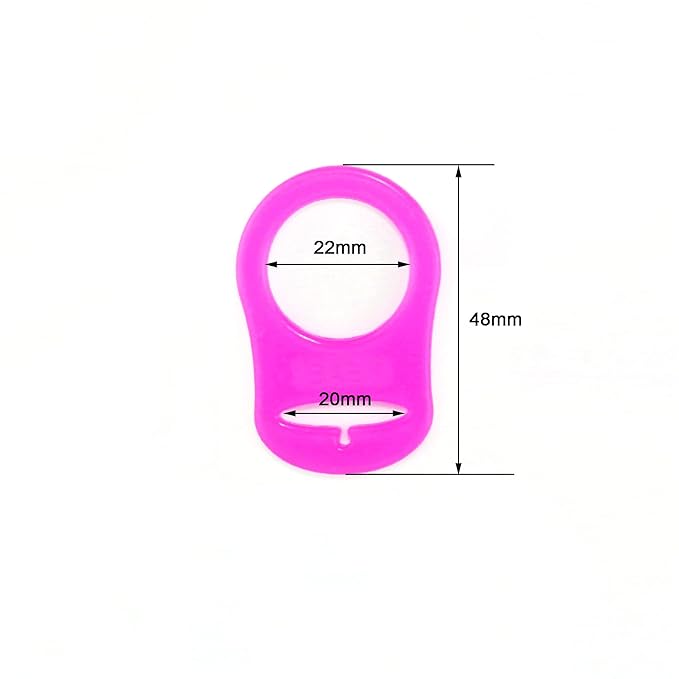 Silicone Adapter Rings Holder for Button Style MAM Nuk Baby Pacifier Soother Teething Ribbon BPA Free Mix Colors Pack of 10