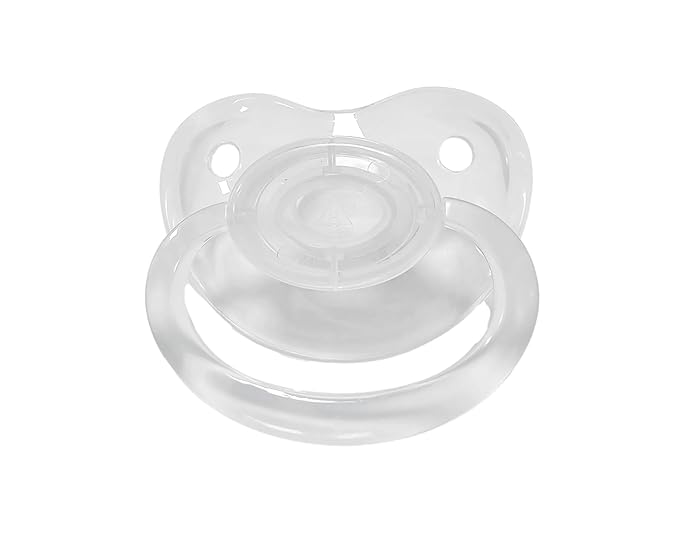 Rearz Pacifier Addict - Fixx - Jumbo Functional Adult XXL Silicone Pacifier - Size 10 Clear/Luminous