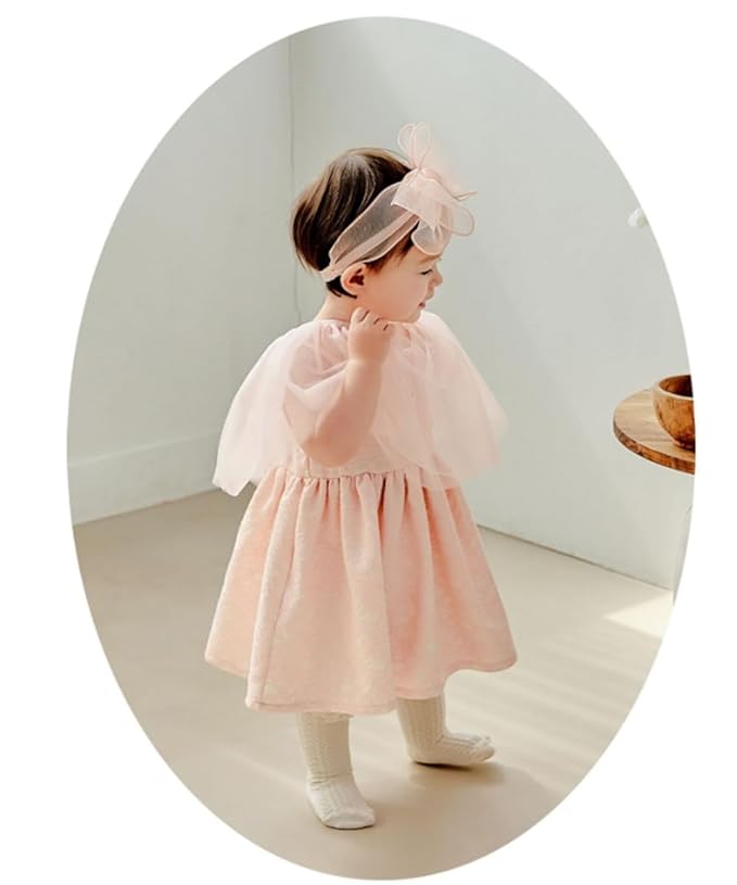 Lace Big Bow Baby Girls Headband Floral Hair Band Toddlers Newborn Infants Christening Baptism Party Hair Accessories for 6-36 Months Elastics Hairband (Style 6)