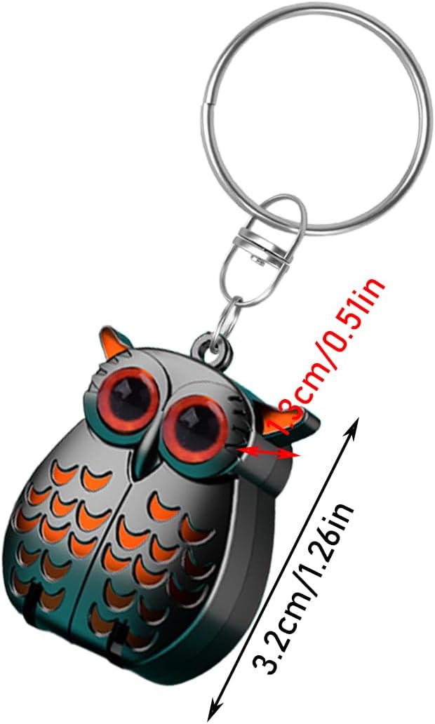 Portable Owl Keychains Nail Clippers, 2025 New 2-in-1 Foldable Owl Nail Clippe with File, German Professional Stainless Steel Small