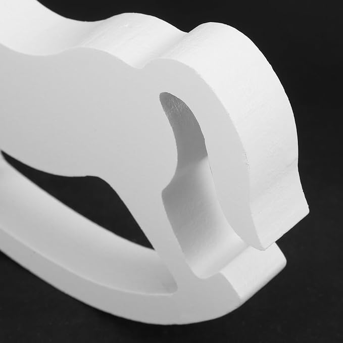ULTNICE Small Wooden Rocking Horse Kids Toys - White