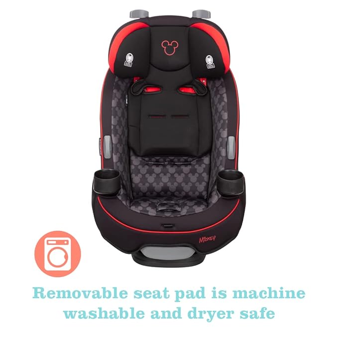 Disney Grow and Go Convertible Car Seat, Rear Facing 5-40 pounds, Forward Facing 30-65 pounds, Booster 40-100 lbs, Convert from Infant to Toddler, Simply Mickey