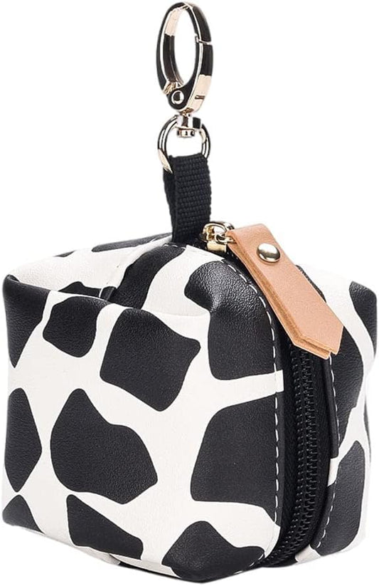 LUOZZY Pacifier Holder Pouch - Portable Pacifier Case with Cows Pattern, Easily Attach to Diaper Bags or Purse for Outdoor Travel Accessories