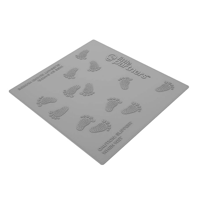 Little Partners Silicone Mat, Only Compatible with The Learning Tower, LTD, and Chef Series Edition Platforms (Not The Explore 'N Store or Folding Tower), Non-Slip Grip Washable Protector (Grey)