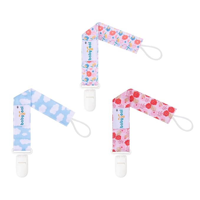 babygoal Pacifier Clips, 6 Pack Pacifier Holder Fits Most Baby Pacifiers and Binkies