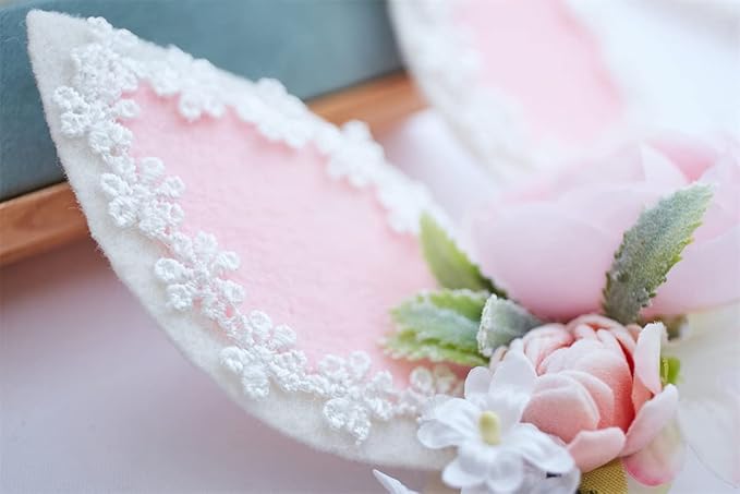 Baby Girl Floral Easter Bunny Nylon Headband Flower Elastic Hairband Bows Wraps For Newborn Infant Toddler Hair Accessories (RT002)