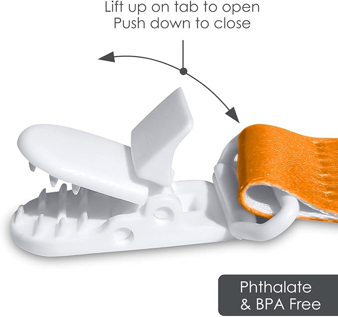 Baby Fanatic Officially Licensed Unisex Pacifier Clip 2-Pack - NCAA Tennessee Volunteers - Officially Licensed Baby Apparel
