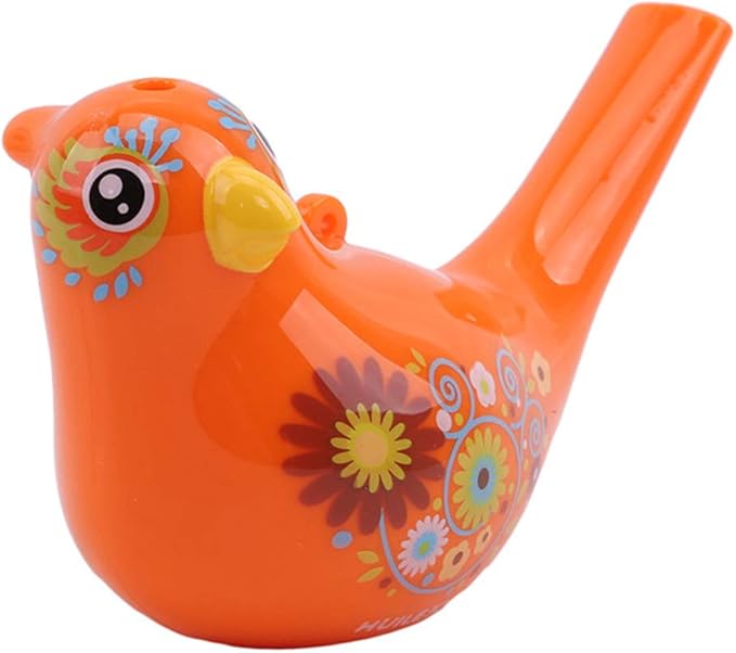1Pcs Coloured Drawing Water Bird Whistle Bathtime Musical Toy for Kids Early Learning Educational Children Gift Toy Musical Instrument