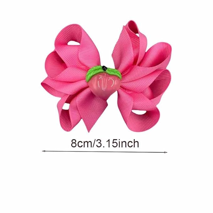 Lemon Bow Clips Baby Girls Fruits Bowknot Pin Kids Girls Yellow Lemon Hair Bow Clips BBG97 (Set-E)