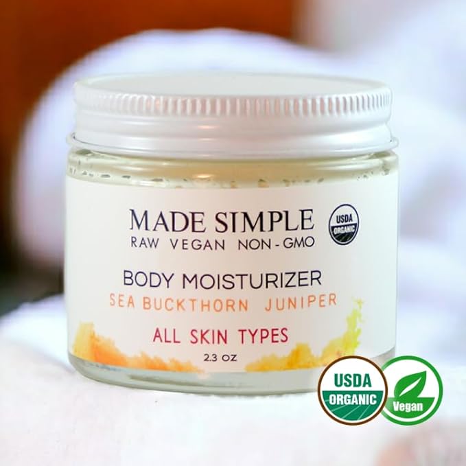 Sea Buckthorn Juniper Body Moisturizer - Certified Organic, Vegan, & Cruelty-free