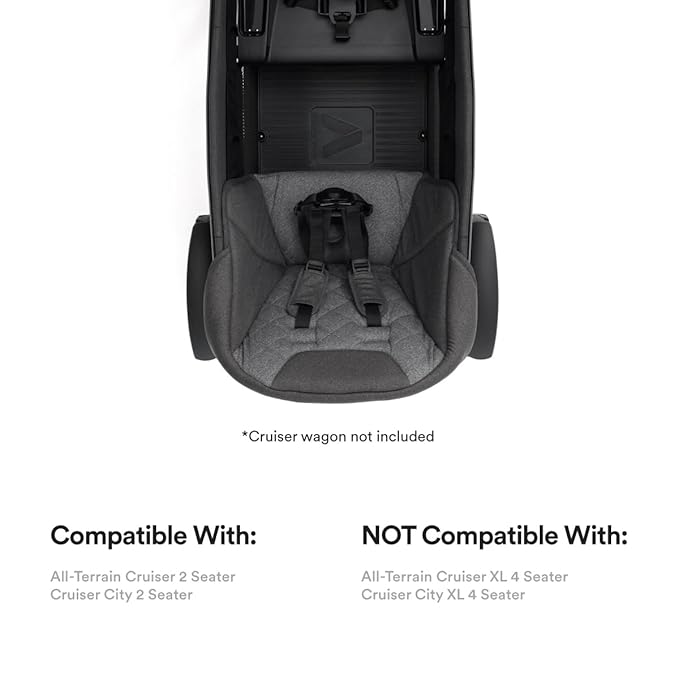 Veer Comfort Seat for Veer All-Terrain Cruiser and Cruiser-City 2 Seater Models. NOT Compatible with All-Terrain Cruiser XL or Cruiser-City XL 4 Seater Models.