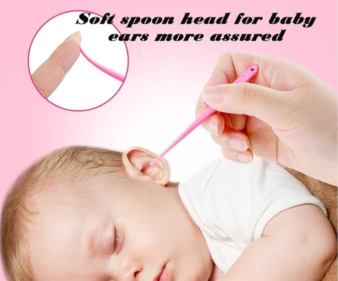 AKOAK 5 / Set Baby Nail Kit, Baby Nail Care Kit, Nail Clippers, Ear Scoop, Scissors, Tweezers, Nail Trims for Newborns, Infants, Toddlers and Children - Pink