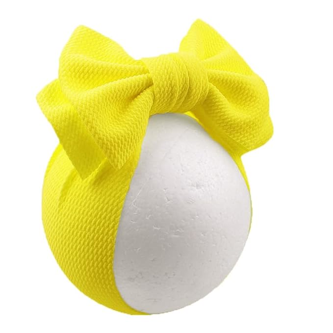 Bows for Baby Girls Headband, Newborn Bows Headbands Baby Hair Bows Hairbands Hair Accessories.(FD104-Yellow White)