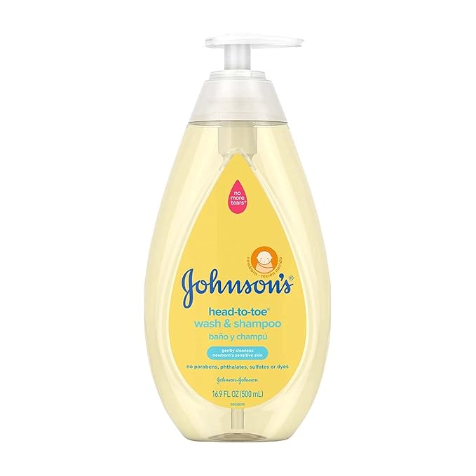 Johnsons Baby Head-To-Toe Wash & Shampoo 16.9 Ounce Pump (500ml) (6 Pack)