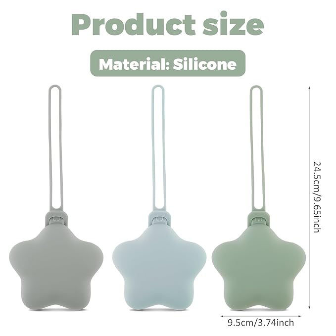 3PCS Pacifier Holder Case, Portable Silicone Pacifier Storage Pacifier Container, Baby Pacifier Silicone Holder Pouch for Newborn, Safe and Soft Material Silicone Pacifier Cover Pacifier Bags