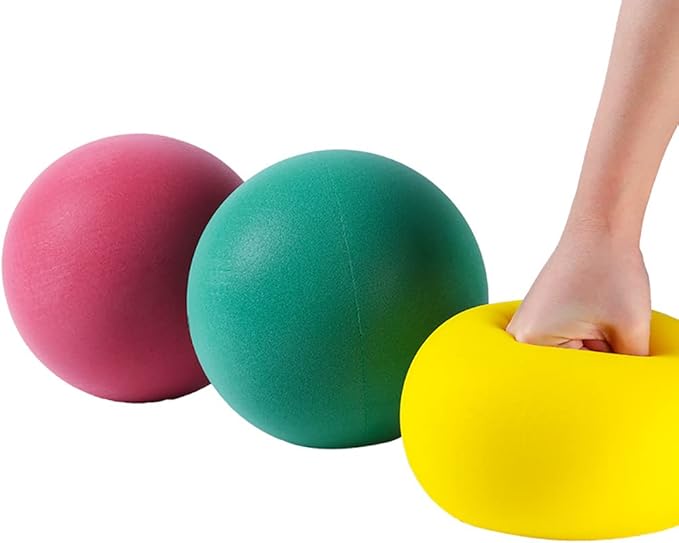 Surakey 9inch Mute Ball Children Mute Elastic Ball Silent Bouncy Ball Dodge Game Clapping Ball with Mesh Bag Low Noise Basketball Training Parent Child Interaction Outdoor Sports - Rosy 22.5CM
