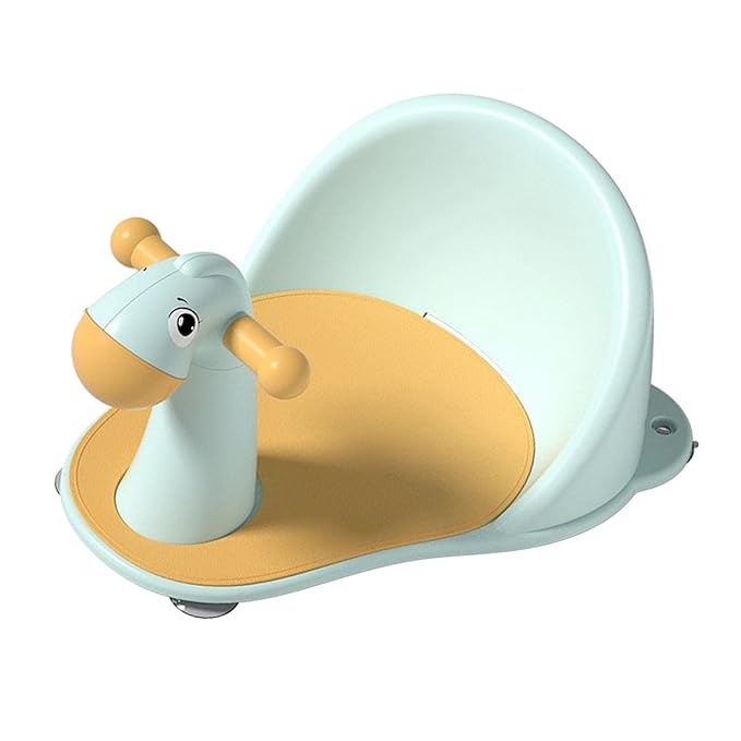 TOOYFUL Cartoon Animal Infants Bath Tub Chair Sit up Bathing Seat for Newborn Kids 6-18 Months Shower Accessories, Blue