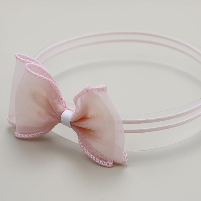 Lace Flower Bow-knot Baby Girls Headband Birthday Infant Wrap Elastic Baby Turban Hairband for Newborn Infant Toddler Kids (Style 4)