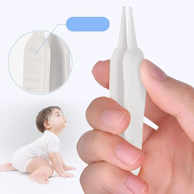 GSHLLO 6 Pcs Baby Nasal Tweezers Nose Cleaning Tweezers Infant Booger Pickers Removers Ear Cleaning Clips Care Tools for Baby