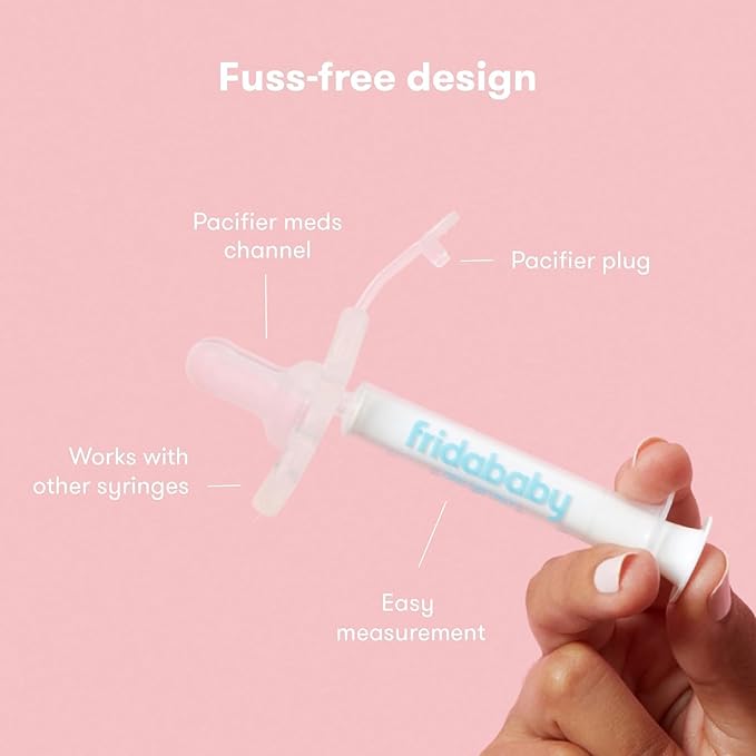 Frida Baby Medi Frida The Accu-Dose Pacifier Baby Medicine Dispenser & Quick-Read Digital Rectal Thermometer