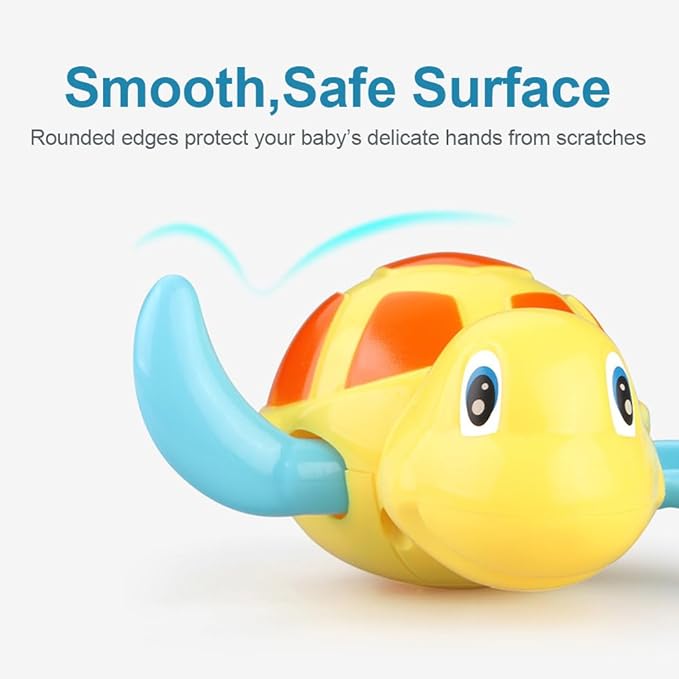 Bath Toys for Toddlers 1 2 3 4 5 Years Old,Pool Toys for Kids,Baby Funny Wind Up Swimming Turtle Bath Toy,Cute Floating Bathtub Water Toys,Gift for Preschool Child Boys Girls (3 Pcs)
