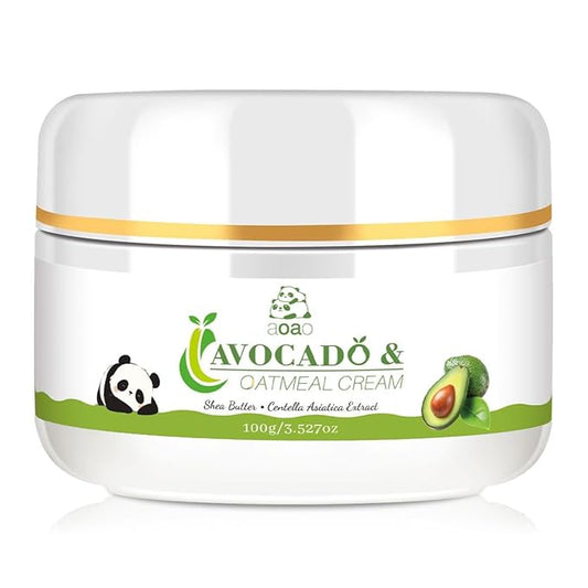 AOAO Avocado Kids Daily Moisturizer Cream, Gently Hydrates Dry, Sensitive Skin for Baby & Kids Face and Body, Natural Oat & Centella for Soothing Nourishing Care, 3.527oz (Avocado)