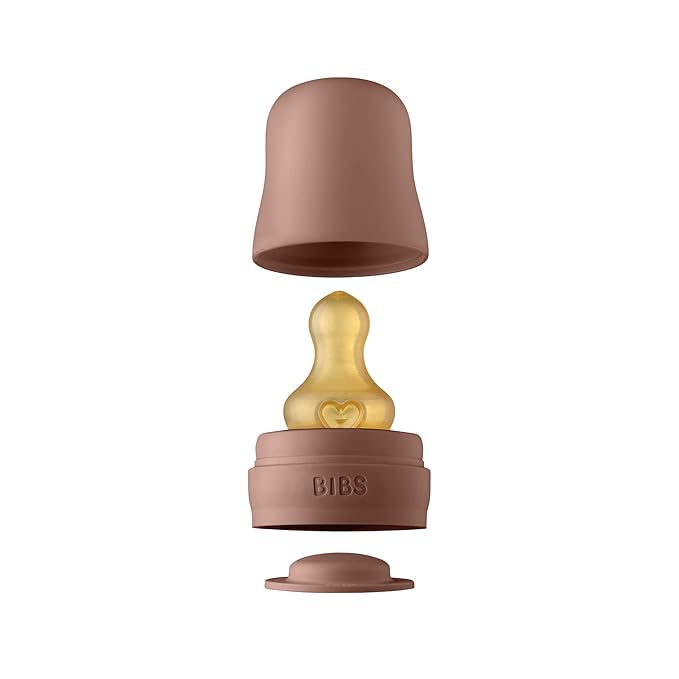 BIBS Baby Bottle Kit | BPA Free Natural Rubber | Made in Denmark | Woodchuck