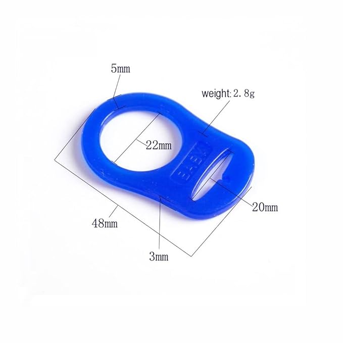 12Pcs Soft Silicone Baby Pacifier Clips Holders Silicone Adapter Pacifier Rings Infant Baby Pacifier Dummy Rings Mix 12 Colors
