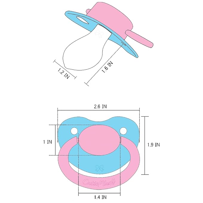 CutiePlusU Big Sized Pacifier Large Shield Red Green Blue