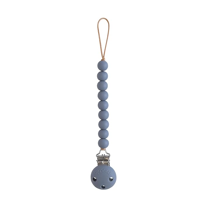 mushie 100% Silicone Baby Pacifier Clip BPA Free | Hera (Tradewinds)