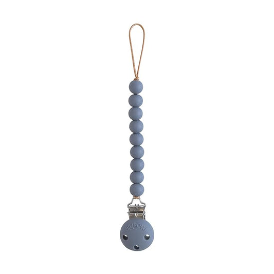 mushie 100% Silicone Baby Pacifier Clip BPA Free | Hera (Tradewinds)