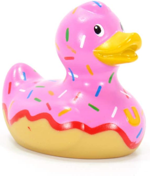 Donut (mini) Rubber Duck Bath Toy by Bud Duck | Elegant Gift Packaging Do not Worry be Happy! | Child Safe | Collectable