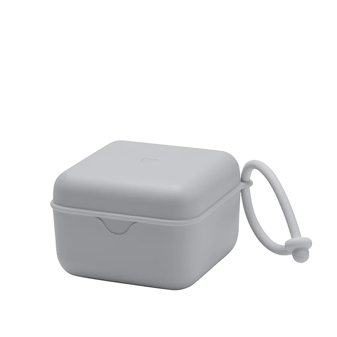 BIBS Pacifier Box with Loop for Storing & Carrying Soothers | 100% BPA Free Material | Designed & Made in Denmark | Cloud