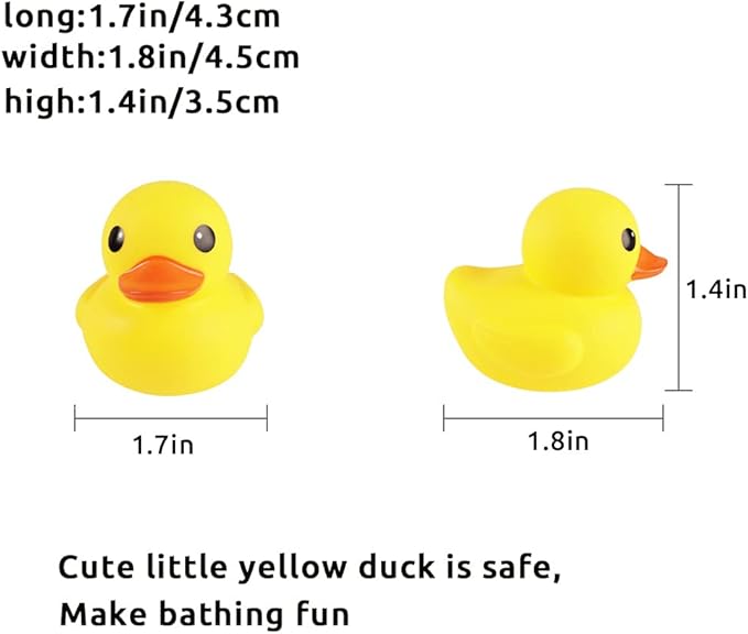 CICITOYWO Yellow Rubber Ducks, 30pcs Preschool Small Bath Toys Bathtub Floating Duckies Gift for Baby Shower Infants Kids Toddler Party Decoration (Small)