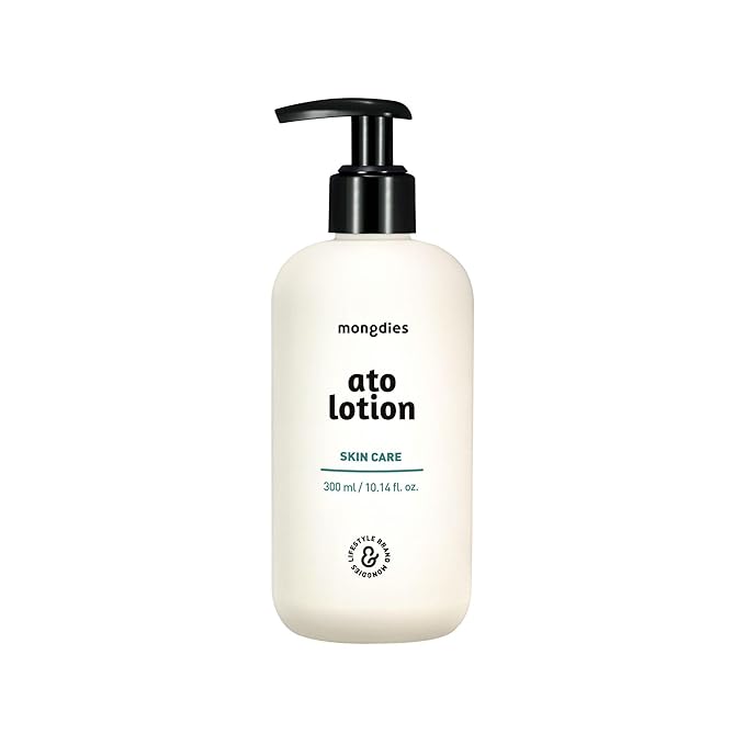 mongdies Baby Ato Lotion | Vegan Daily Moisturizer for Newborns & Kids | 6-Layer Ceramide & Mineral-Rich Glacier Water | pH Balanced, Non-Greasy Relief for Sensitive Skin (10.14 fl. oz)