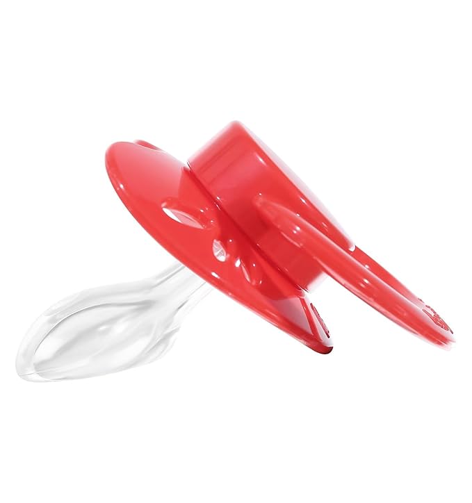 Landofgenie Adult Size Large Shield Pacifiers Butterfly Shaped Cutie Pacifier Red